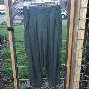 Grade & Gather green tencel loose style pants size M
